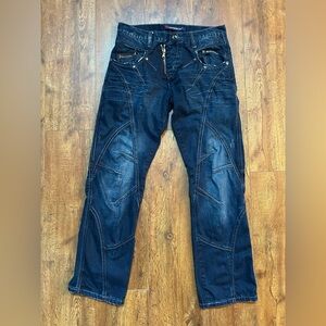 Cipo & Baxx Men's Blue Jeans Distressed